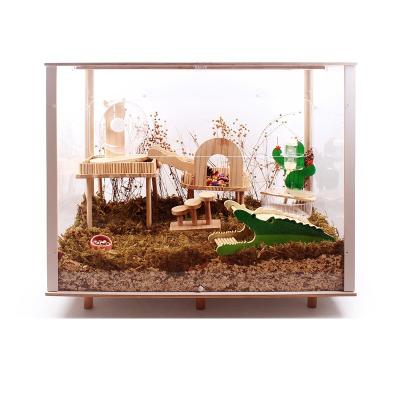 China Breathable Factory Boarded Transparent Acrylic Hamster Cage Hamster House for sale