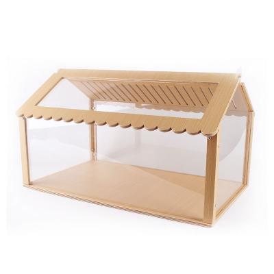 China Customization Hamster Breathable Transparent Acrylic Cage Cage Solid Wood for sale