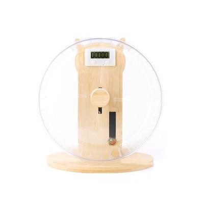 China Sustainable Wooden Rodent Exercise Running Wheel For Hamsters Gerbils Mice Rats Treated Wood for sale