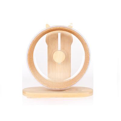 China Sustainable Wooden Rodent Exercise Running Wheel For Hamsters Gerbils Mice Rats Treated Wood for sale