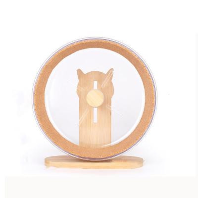 China Sustainable Wooden Rodent Exercise Running Wheel For Hamsters Gerbils Mice Rats Treated Wood for sale