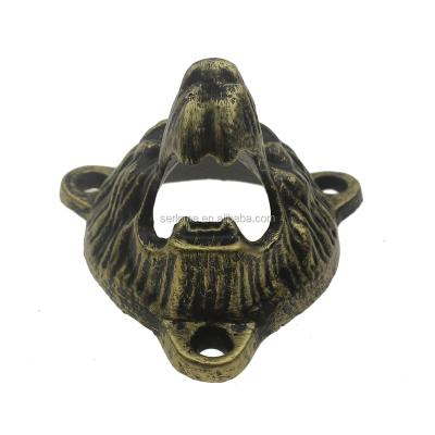 China Severable Bear Head Cast Iron Vintage Wall Mounted Opener for sale