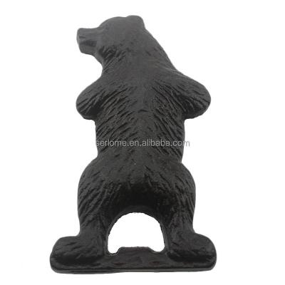 China Vintage Cast Iron Standing Grizzly Bear Hand Held Beer Bottle Opener for sale