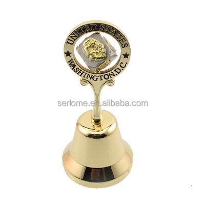 China Global Souvenirs Art Crafts Dinner Bell Gold Plating Tourism for sale