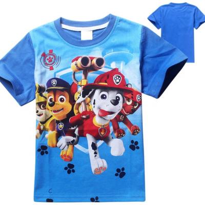 China Summer Anti-Shrink Good Quality 100% Cotton Cartoon Printed Baby T-shirts Splice Color Cute Kids Custom T Shirt for sale