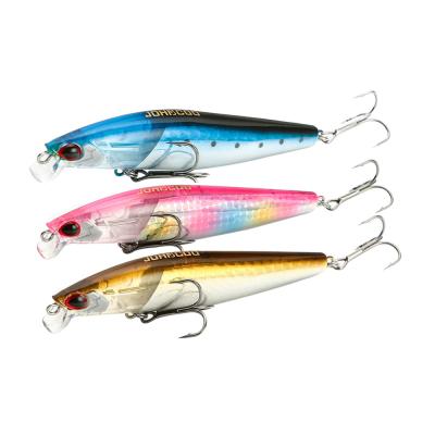 China Artificial Flashing Bait Fish Hard Bait Floating Three Hook Perch Lure Bait for sale