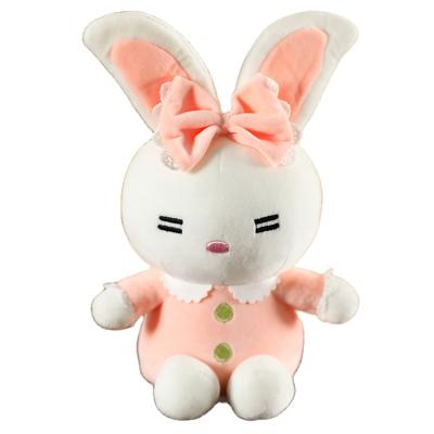 China Cute White Rabbit Toy With Bow Plush Toy Promotional Gift Small for sale