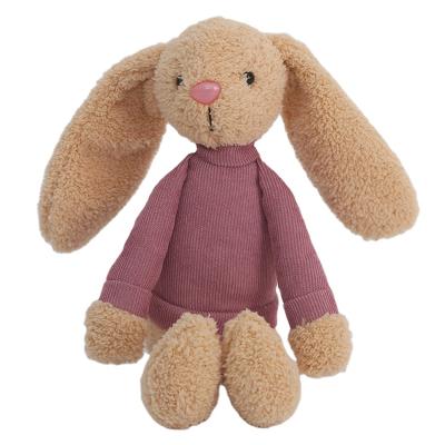 China Substance Toy Manufacture Lovely Soft Plush Rabbit Toy With Promotional Clothes for sale