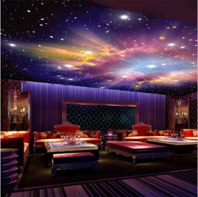 China Waterproof+ECO-Friendly Ceiling Wallpaper Designs Modern Abstract Brown Universe Stars Galaxy for sale