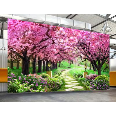 China Custom Romantic Road Small Wall Tree Cherry Blossom Flower Sticker Waterproof+ECO-Friendly 3d Wall Murals Wallpaper Home Decoration for sale