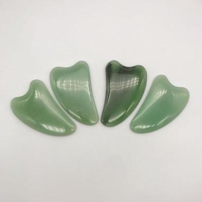 China Face Aventurine Guasha or Anti Cellulite Guasha Tool Jade Massager for sale