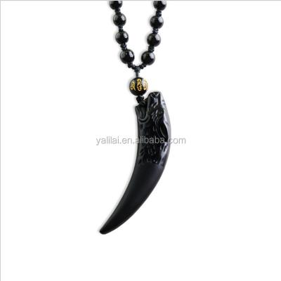 China Jewelry Making Wholesale Natural Obsidian Stone Pendant Carving for sale