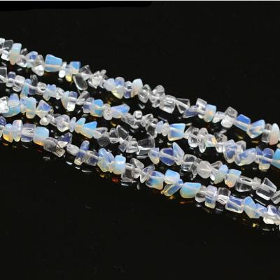 China Cats Eye Crystal Glass Beads New Design Natural Crystal Pyramid Beads Transparent Bracelet for sale