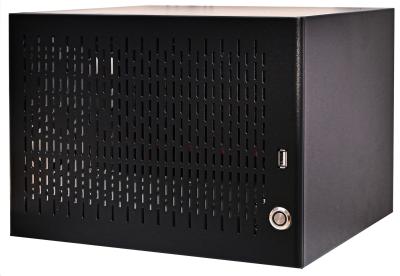 China 6 Bay Household NAS Storage Server Chassis met zwart aluminium legering paneel behuizing Te koop