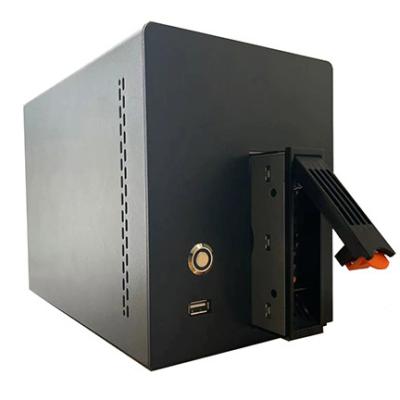 China Enclosure Nas Storage Server Chassis Household 2 Bay Computer Case Aluminum Alloy Panel for sale