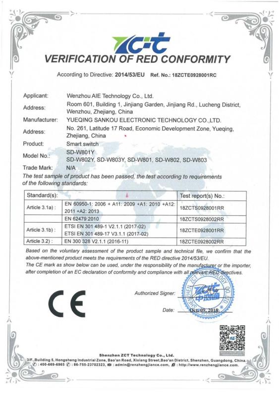 CE - Wenzhou AIE Technology Co., Ltd.