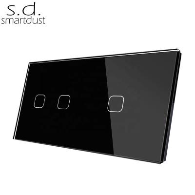 China EU 2/3/4/5/6/7/8 Convenient Band Smartdust Standard Germany WIFI Touch Switch Tempered Tuya eWelink Crystal Glass Panel Wall Switch for sale