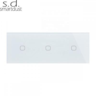 China EU SK-G201-G201-G201/S Germany Standard 2 Gang+2 Gang+2 Strip Touch Convenient Switch Crystal Glass Panel Wall Socket from Smartdust for sale