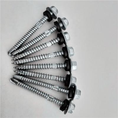 China HEX Type 17, #10 x 1-1/2 Hex Washer Head Metal Roofing Screws Self Tapping Wood Screws with EPDM Gasket for sale