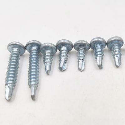 China Pan Zinc Plated Carbon Steel Pan Head Self Drilling Screws for sale