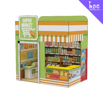 China Supermarkt rollenspel Mini House For Indoor Playground Game Te koop