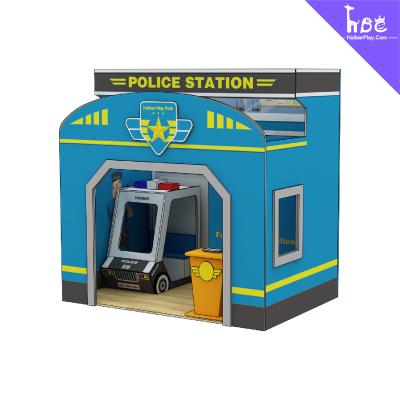 China Role Play Indoor Playground Mini Town , Police Station Mini House for Children for sale