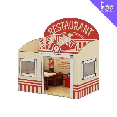 China Role Play House Restaurant Mini Town Indoor Playground Equipment for sale