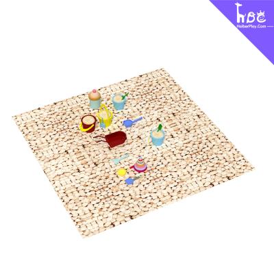 China Cypress Wood Grain Sand Pit For Children Indoor Playground Structures for sale