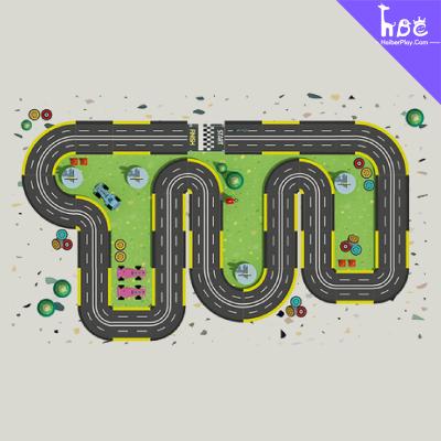 China Custom Multi Color Plastic Car Racing Track Indoor Amusement Park Equipment for sale