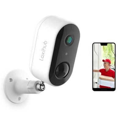 China Human Motion Tracking Laxihub 2MP Two Way Audio Cloud Storage Rechargeable Battery Security Camera for sale