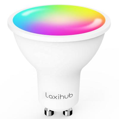 China Laxihub 4.5W Dimmable WiFi Energy Saving Good Quality Led Light Bulb GU10 Smart Light Bulb for Living Room for sale