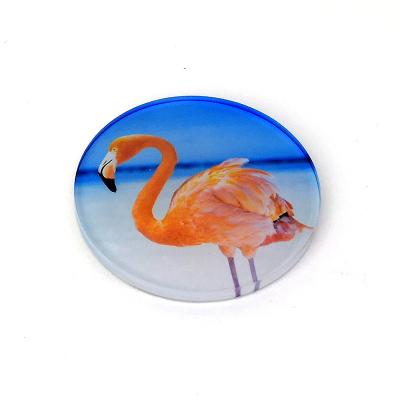 China Shape Custom Sublimation Fridge Magnet Circle Shape Resin Acrylic Fridge Sticker for sale