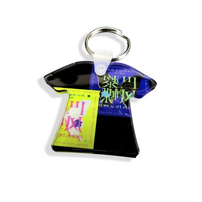 China Custom Printing T-shirt Sublimation Acrylic Keychain Blank Key Holder Customized Promotional Gift for sale