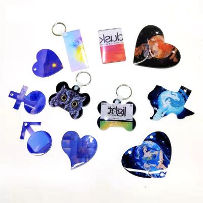 China Charm Eco-friendly Acrylic Sublimation Custom Printing Plastic Custom Key Chain Acrylic Key Tag for sale