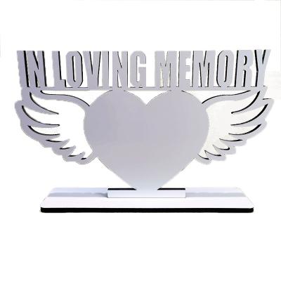 China Custom Printing Wooden Sublimation Angel Wings Photo Board Blanks Memory Photo Frame MDF Magnets for sale