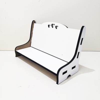 China Custom Printing Sublimation Memorial Bench MDF Blank Lounge Chair Custom Office Crafts for sale