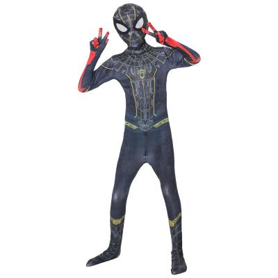 China SpiderVerse Miles Morales Halloween Costume Spiderman Cosplay Costume Halloween Cosplay Costume Kids Children Polyester New cosplay for sale