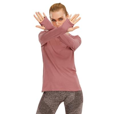 China Breathable Sexy Long Sleeve Yoga Tops Women Tops Ladies Lounge Wear Manufacturer And Beauty Back Girls Gym Suit Blouses for sale