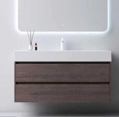 China Hung Furniture Modern Hot Selling Modern Bathroom Cabinet Wall Mounted Compact Vanity Sink DEEP Bathroom Cabinet for sale