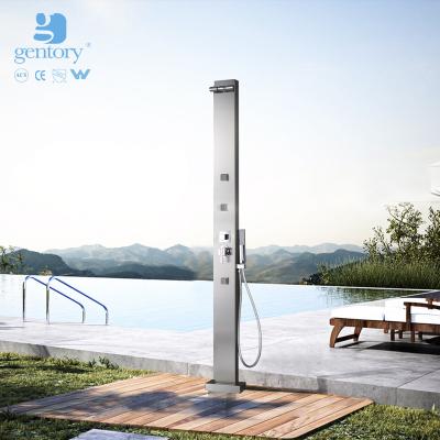 China S002 Gentory Faucets Thermostatic Pool Shower Panel Prices Stainless Steel Shower Holder Outdoor Pool Shower for sale