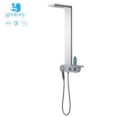 China Without Sliding Bar 304 Stainless Steel Bathroom Economical Shower Panel, 8K Mirror Finish Elegant Shower Ducha, Shampoo Shelf Shower Column S300 for sale