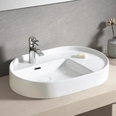 China Smooth Basin Sanitary Ware Art Sink Bathroom Ceramic Small White Wash Basin Drop for sale