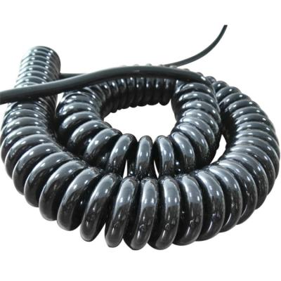 China Customized Motorcycle OEM ODM PVC Insulated Cable Harness Spring Spring Spiral Coiled Self Winding Cable for sale