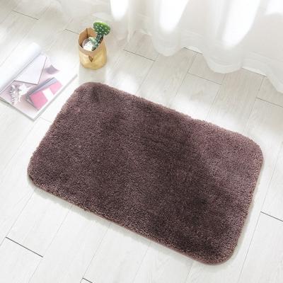 China Durable Solid Color Kitchen Toilet Mat Bathroom Non Slip Rug Water Absorbing Floor Mat Carpet for sale