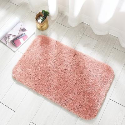 China Durable Waterproof Absorbent Soft Mat Gray Bathroom Rug Kid Fast Dry Microfiber 50x80cm Non Slip Bath Mat for sale