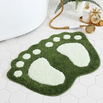 China Big Feet Rug Supplier Viable Price Print Non Slip Bath Mat Quick Dry Bathroom Rugs for sale