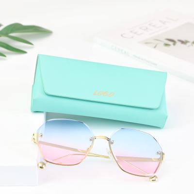 China Wholesale Fashionable .eco-friend Custom Glasses Logo Sun Glasses Case Personalized Pu Leather Eyewear Hard Cases for sale