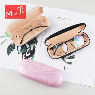 China Durable Custom Logo Pink Leather Case River Glasses Eyeglasses River Glass Reading Monocle Storage For Adults for sale