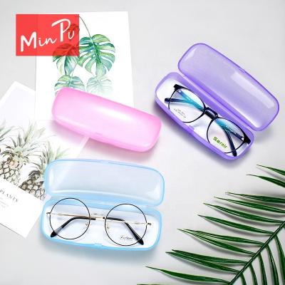 China 2021 Eco-friendly Fashion PVC Glasses Case Plastic Customized Logo Pink Optical Glass Case Wholesale for sale