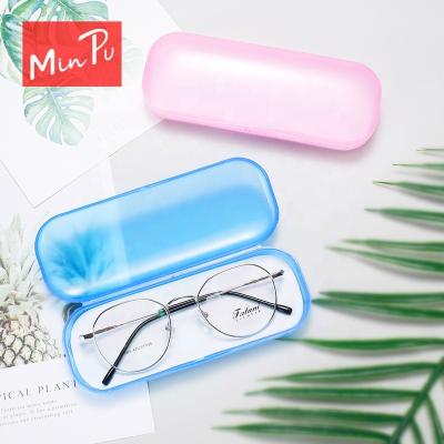 China 2021 New Product Ideas Fashional PVC Eco-friendly Glasses Case Eyewear Portable Pink Custom Logo Case Plastic Storage Box Low Moq for sale